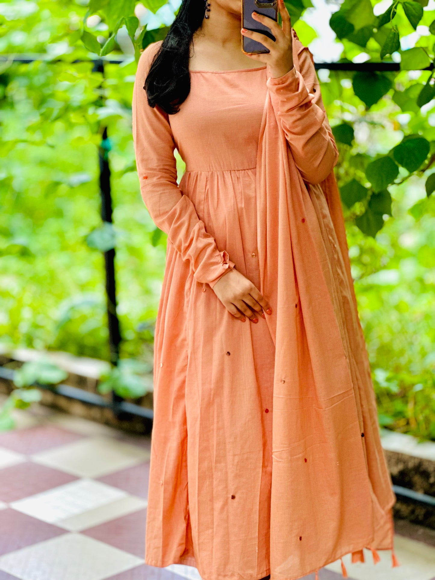 Maxi with dhupatta (Bottom not included)