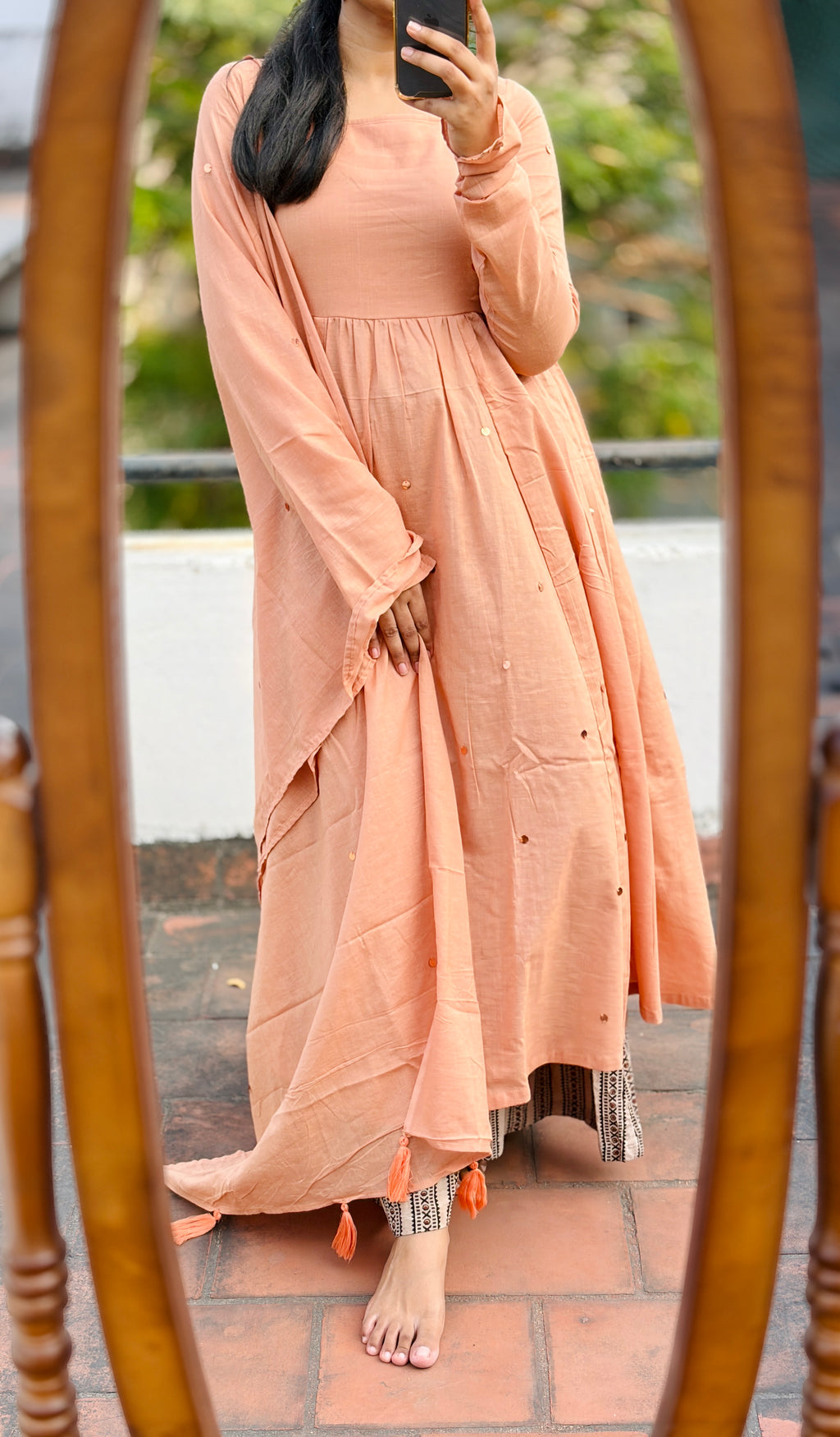 Anarkali with dhupatta (Bottom not included)