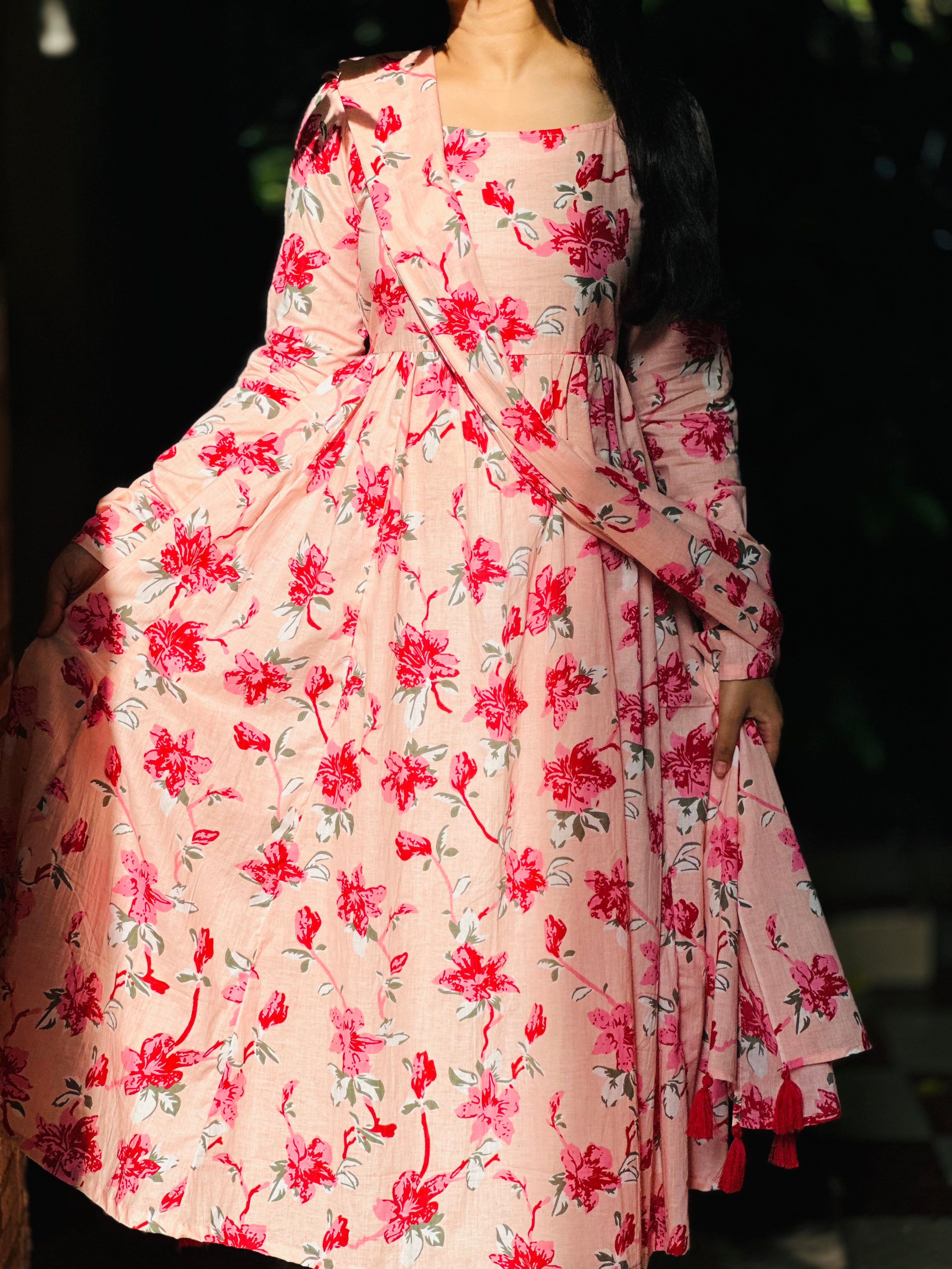 Anarkali with dhupatta (Bottom not included)