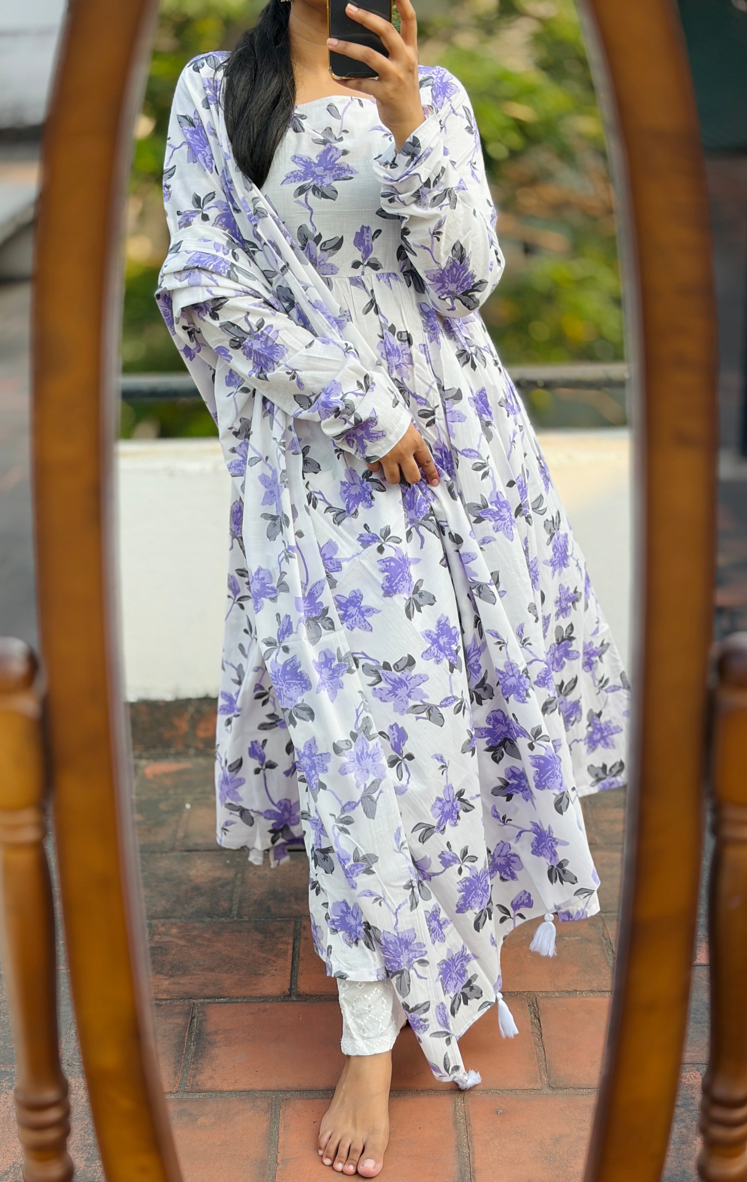 Anarkali with dhupatta (Bottom not included)