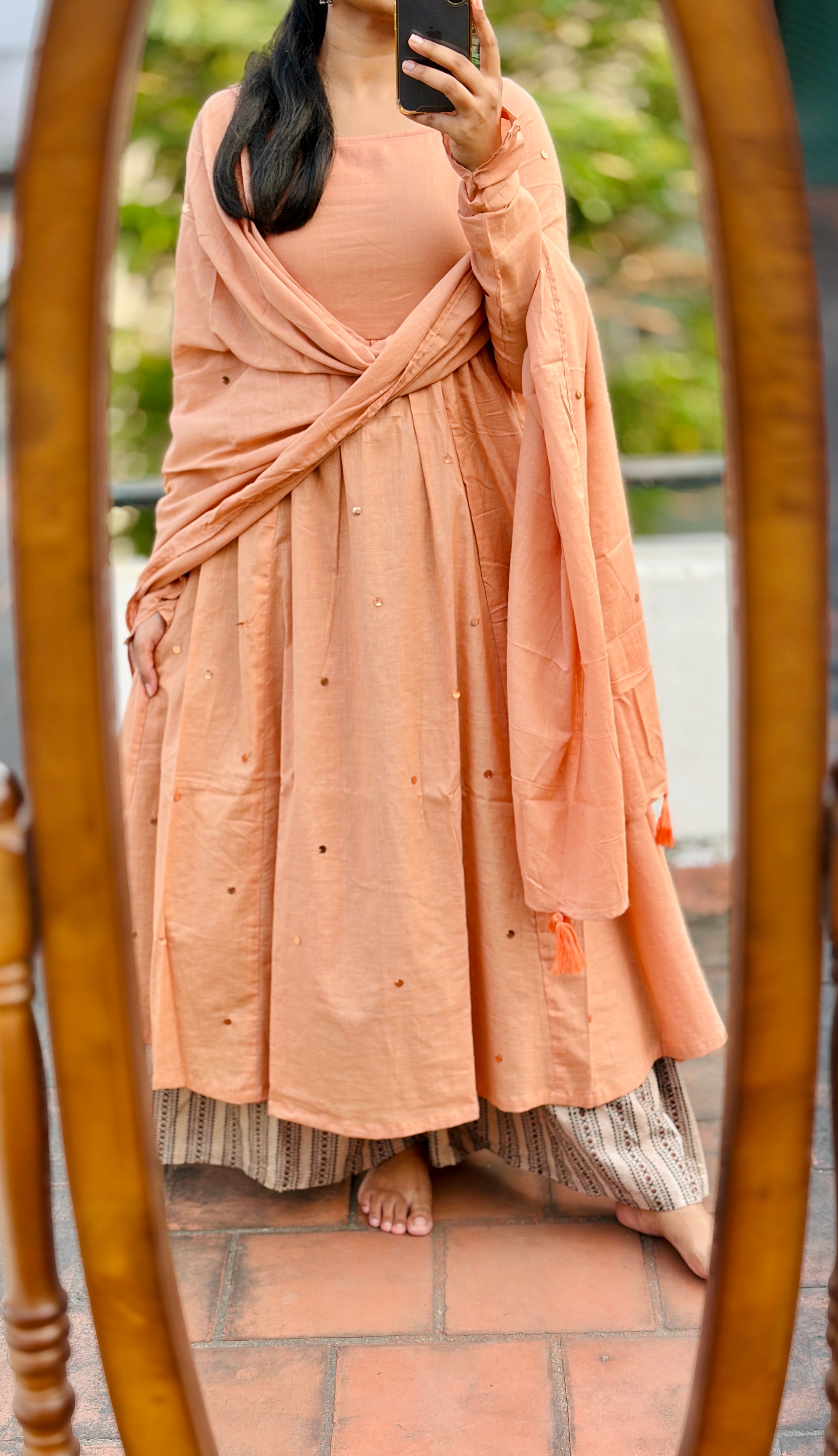 Anarkali with dhupatta (Bottom not included)