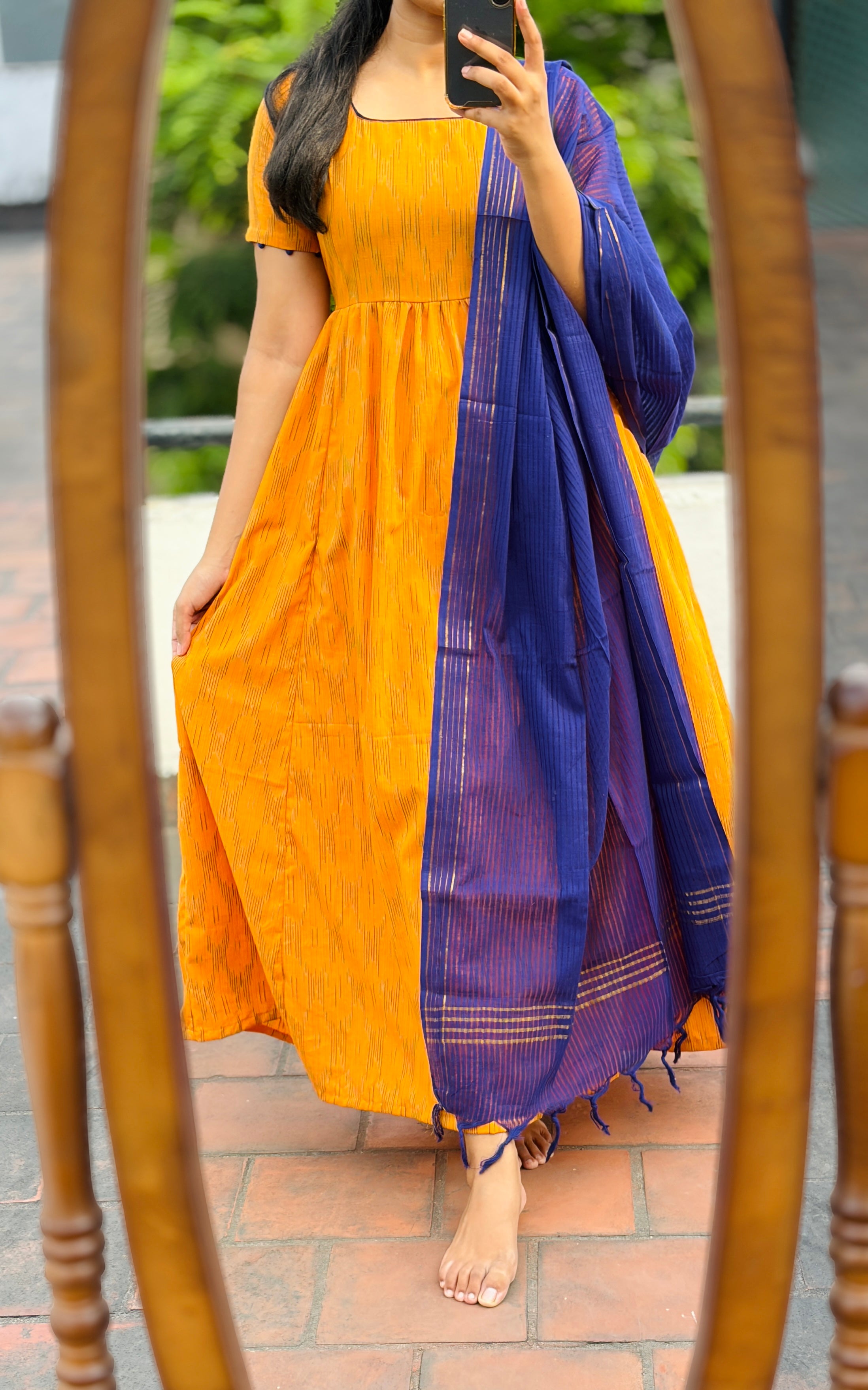 Anarkali with dhupatta (Bottom not included)