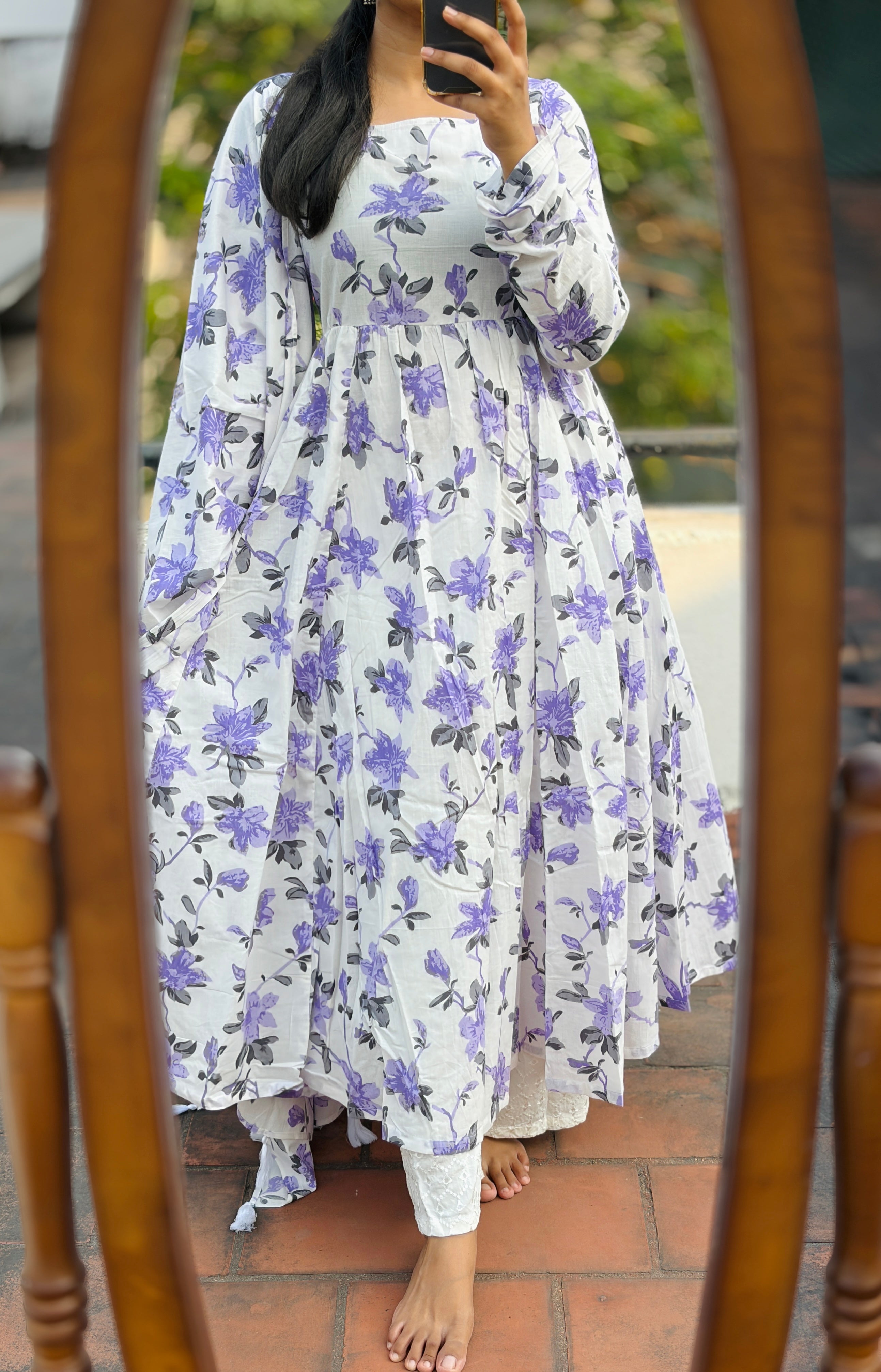 Anarkali with dhupatta (Bottom not included)