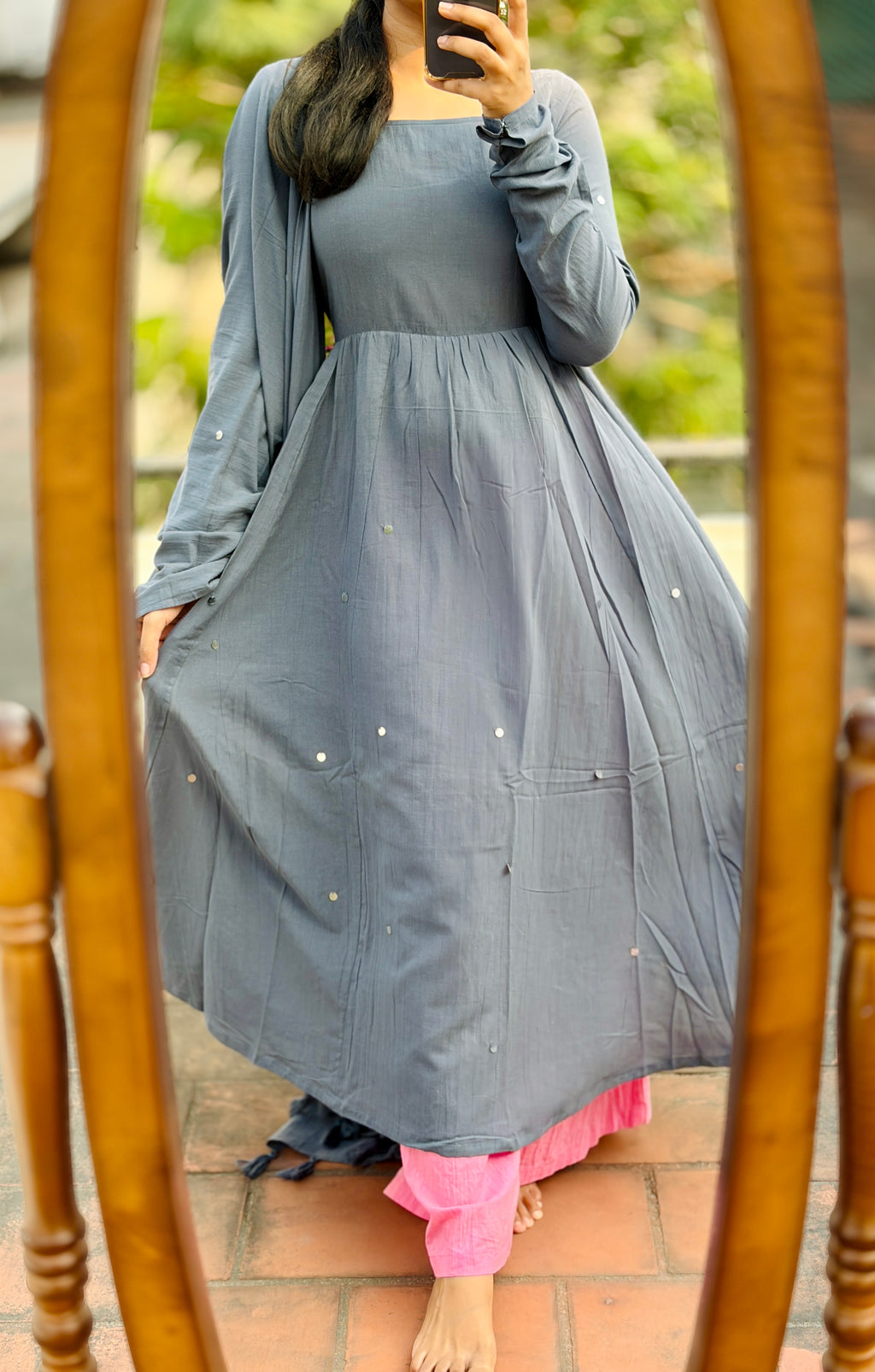 Anarkali with dhupatta (Bottom not included)