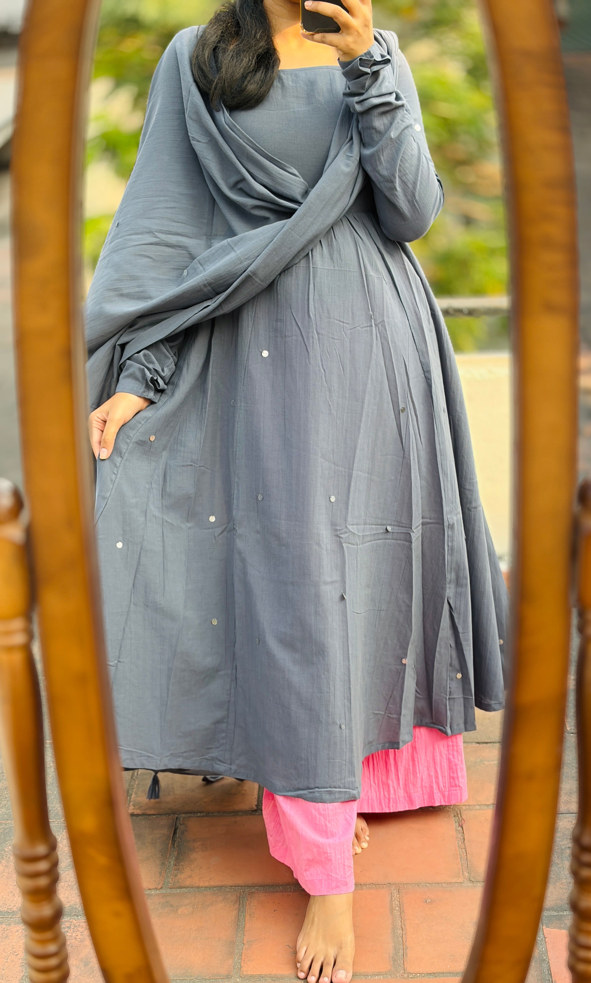 Anarkali with dhupatta (Bottom not included)