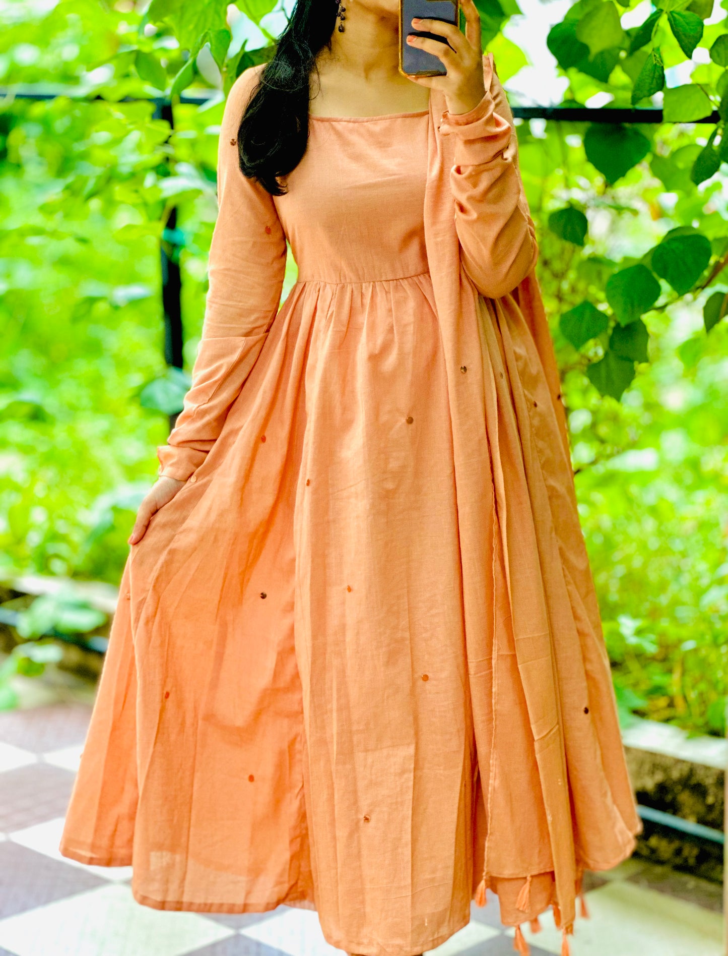 Maxi with dhupatta (Bottom not included)